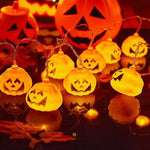 1.5M 10LED Halloween LED Light String Horror Eyeballs Pumpkin Spider Bat Skull Lamp Trick Or Treat Happy Halloween Party Decor