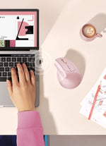 UGREEN Vertical Wireless Mouse 2.4G Ergonomic 4000DPI 6 Mute Buttons for MacBook Tablet Laptops Computer PC Mice Black Pink