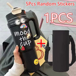 1000ML Thermal Water Bottle 32oz Large Capacity With Straw Stainless Steel Thermos Bottle Cold and Hot Thermos Cup