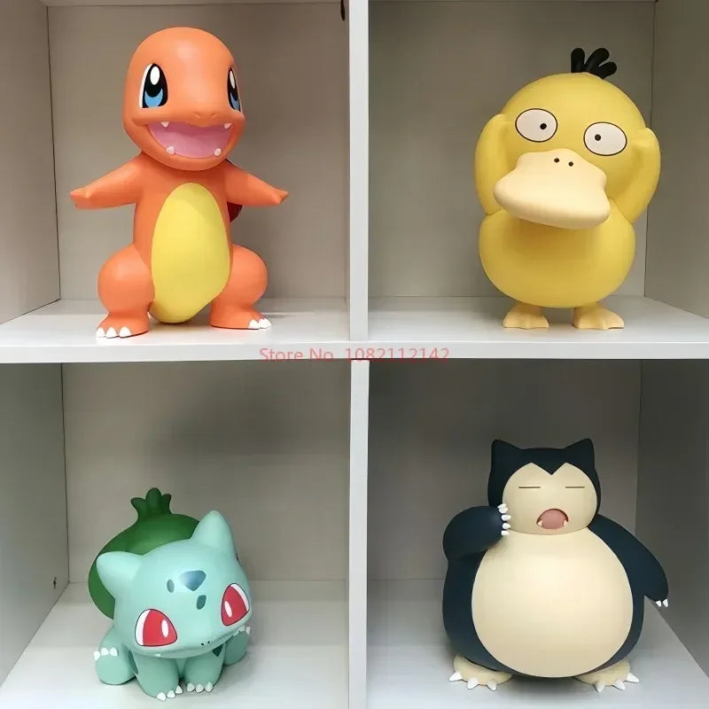 2025 Hot Pokemon Pikachu Doll Model Large Figure Charmander Eevee Porkby Squirtle Ornament Figurine Younth Toys Collects Gifts