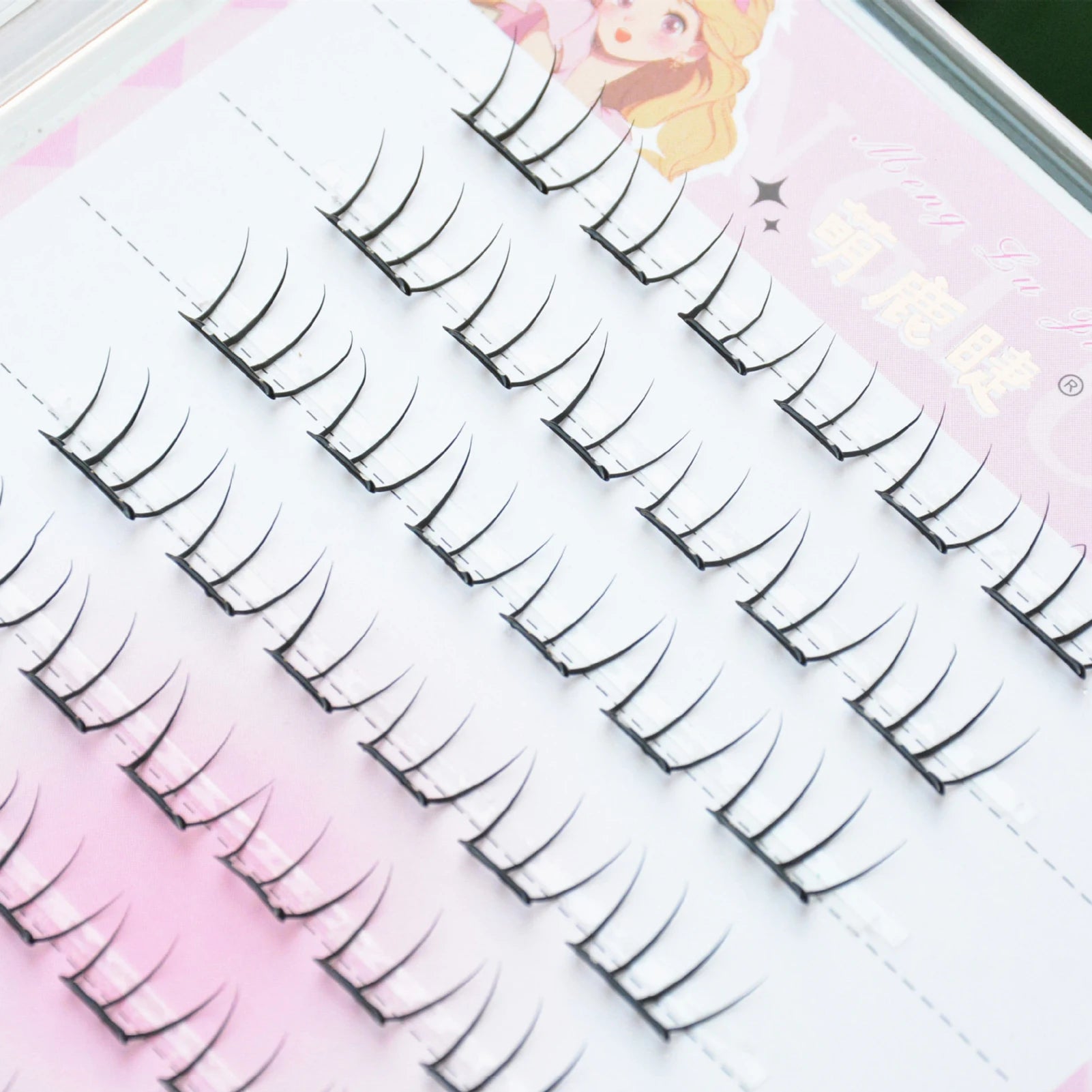 Self Adhesive Individual Eyelashes No Glue Needed Fluffy Cluster Eyelash Korean Fashion Manga Lash Extension for Daily Makeup