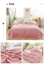 Japan Style Coral Fleece Blankets 300gsm Spring Summer Soft Fluffy Faux Fur Mink Throw Solid Sofa Cover Bedspread Plaid Blankets
