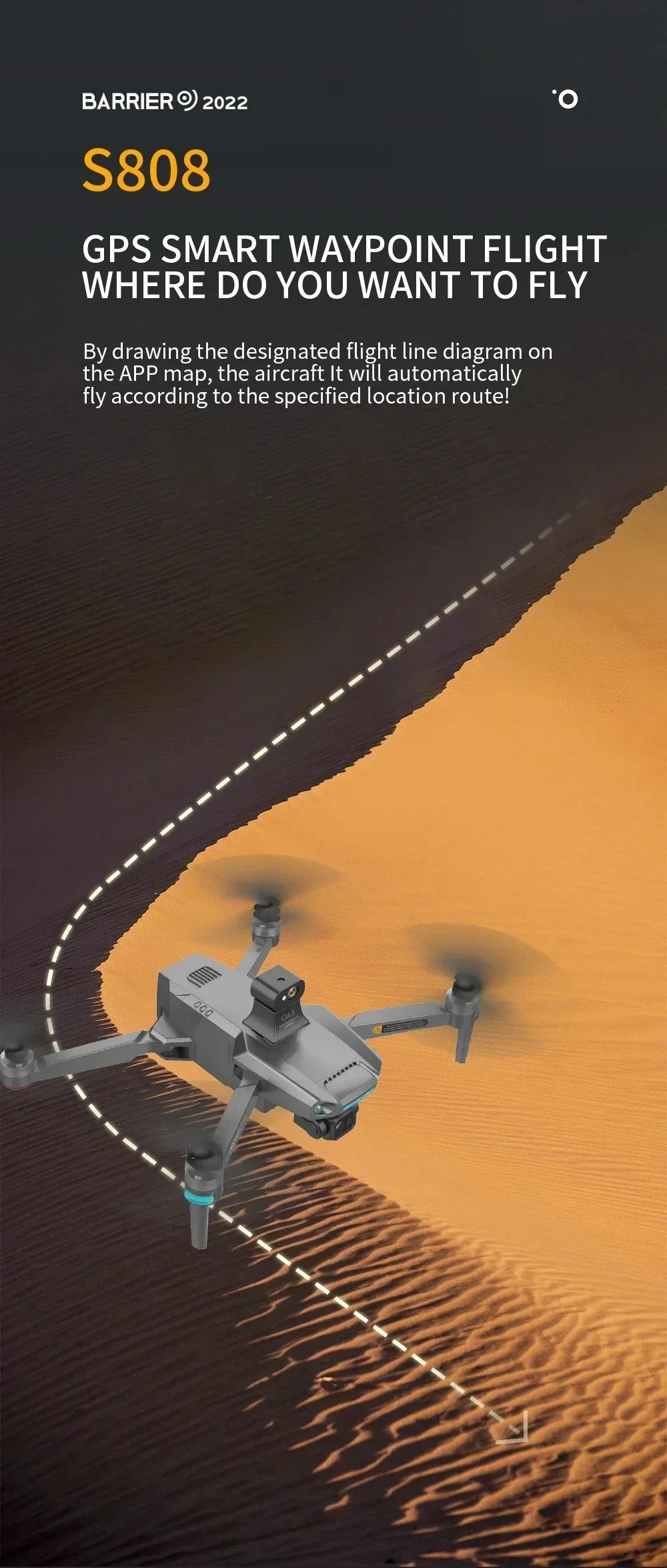 S808 PRO Drone 5G GPS Professional 8K Dual Camera 3-axis Anti-Shake Gimbal Obstacle Avoidance Wifi FPV Brushless Drone