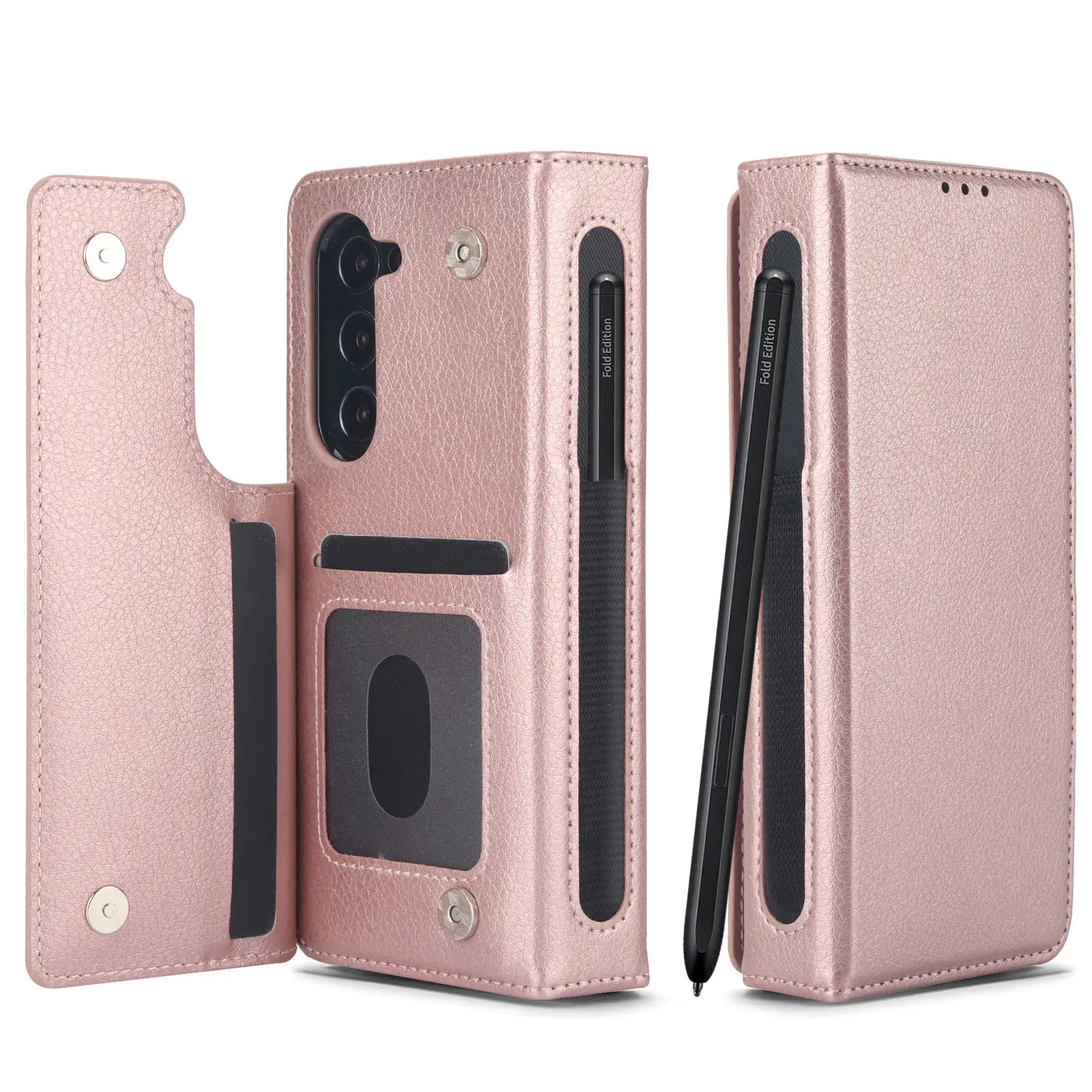 for Samsung Galaxy Z Fold 5/4/3 Phone Case,【RFID Blocking】for Women Men with Card Holder Leather Protective Cover for Z Fold 5