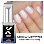 KODIES GEL Builder Nail Gel in a Bottle Milky Pink 15ML Brush on Builder Extension Gel Polish Soak Off French Manicure Hard Gel