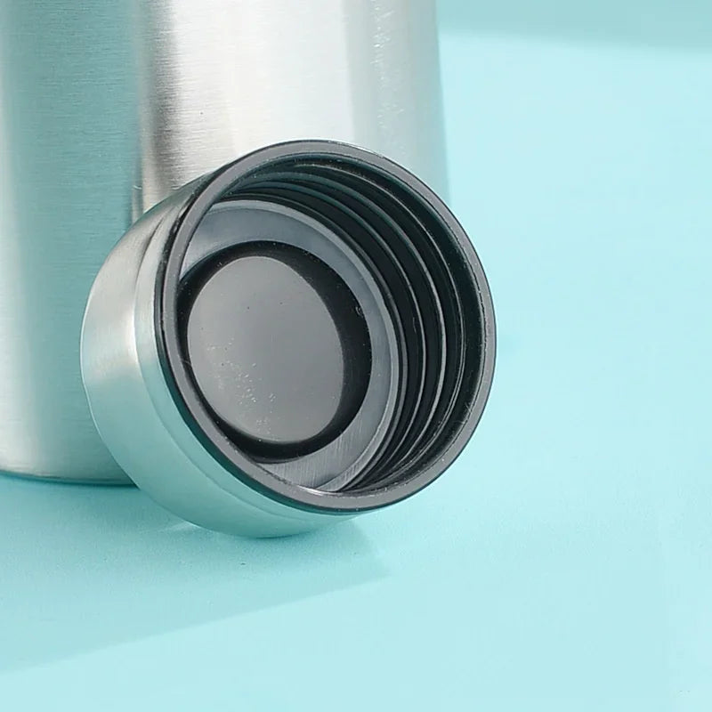 Single Layer Stainless Steel Canteen Kettle Outdoor Camping Hiking Water Bottle Portable Large Capacity Leakproof Drinking Bottl