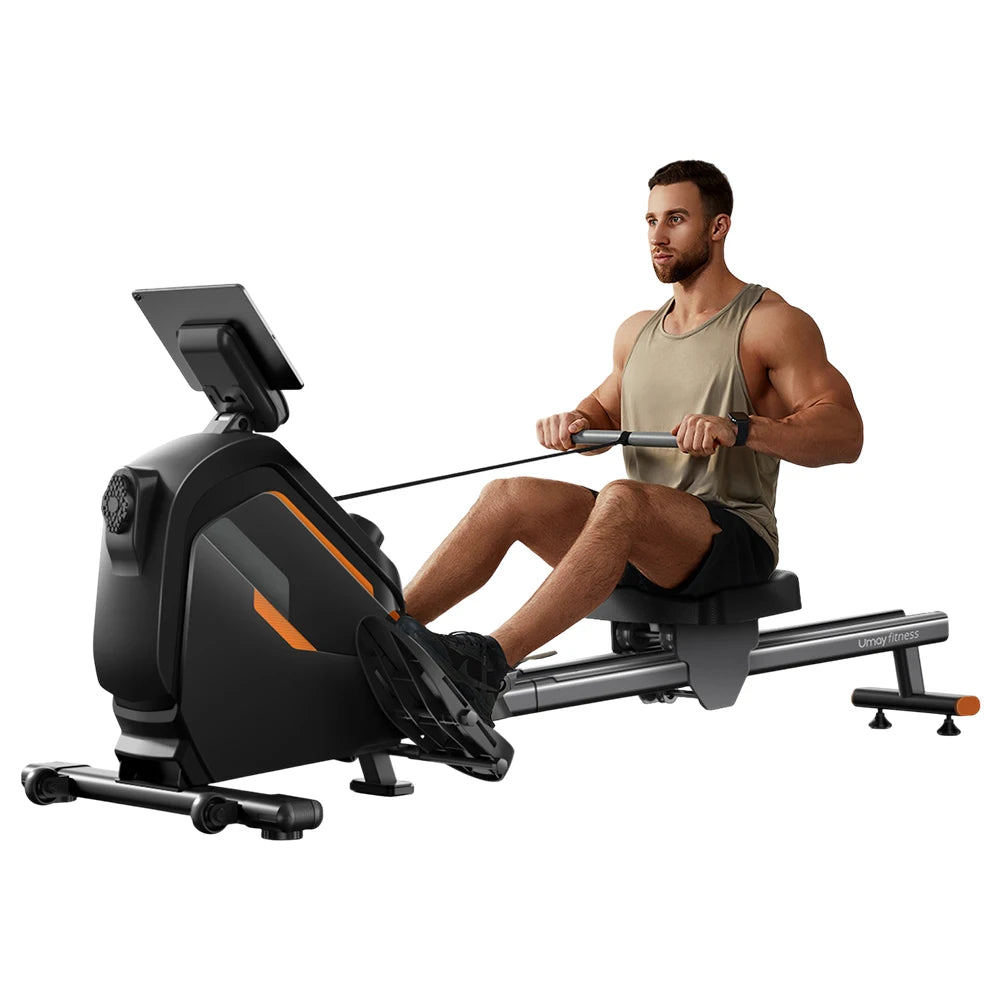 ROBORE UR20 Rower Machine with 126cm Extended Track, 16-Level Magnetic Resistance,160kg Weight Capacity,＜25 dB (Quiet Operation