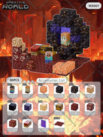 Magnetic Building Blocks Mine World Magnet Cube Set for Boy Girl Kid Age 3+ DIY Pixel style Model Base plate STEM Toy Baseplate