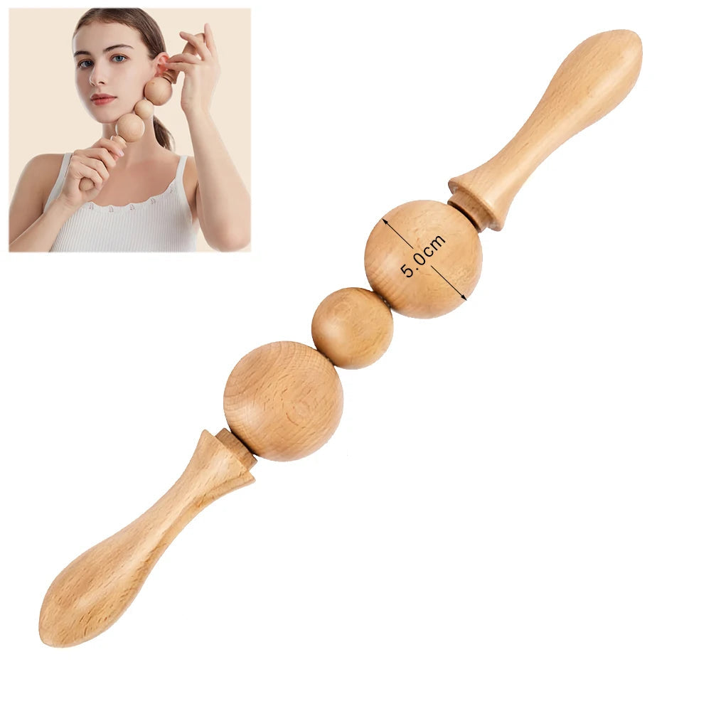 Wooden Massage Tools for Lymphatic Drainage, Anti-Cellulite Body Shaping, Gua Sha, and Sore Muscle Relief