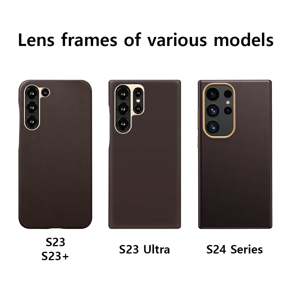 LANGSIDI Luxury Nappa Leather Magnetic Phone Case for Samsung s24 ultra Galaxy s23 ultra s24 plus for Magsafe fundas Back Cover