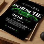 Porsche Cars Poster Self-adhesive Art Waterproof Paper Sticker Coffee House Bar Room Wall Decor