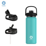 FEIJIAN Thermos Bottle with Straw Sport Stainless Steel Vacuum Flask Insulated Water Bottle with Handle Lid 950/1200ml