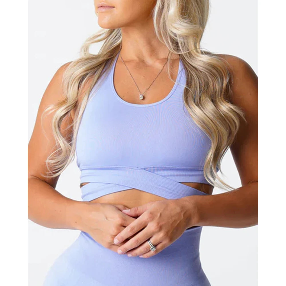 Bra Top Spandex Woman Fitness Elastic Breathable Breast Enhancement Leisure Sports Underwear