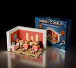 Magnetic Building Blocks Mine World Magnet Cube Set for Boy Girl Kid Age 3+ DIY Pixel style Model Base plate STEM Toy Baseplate