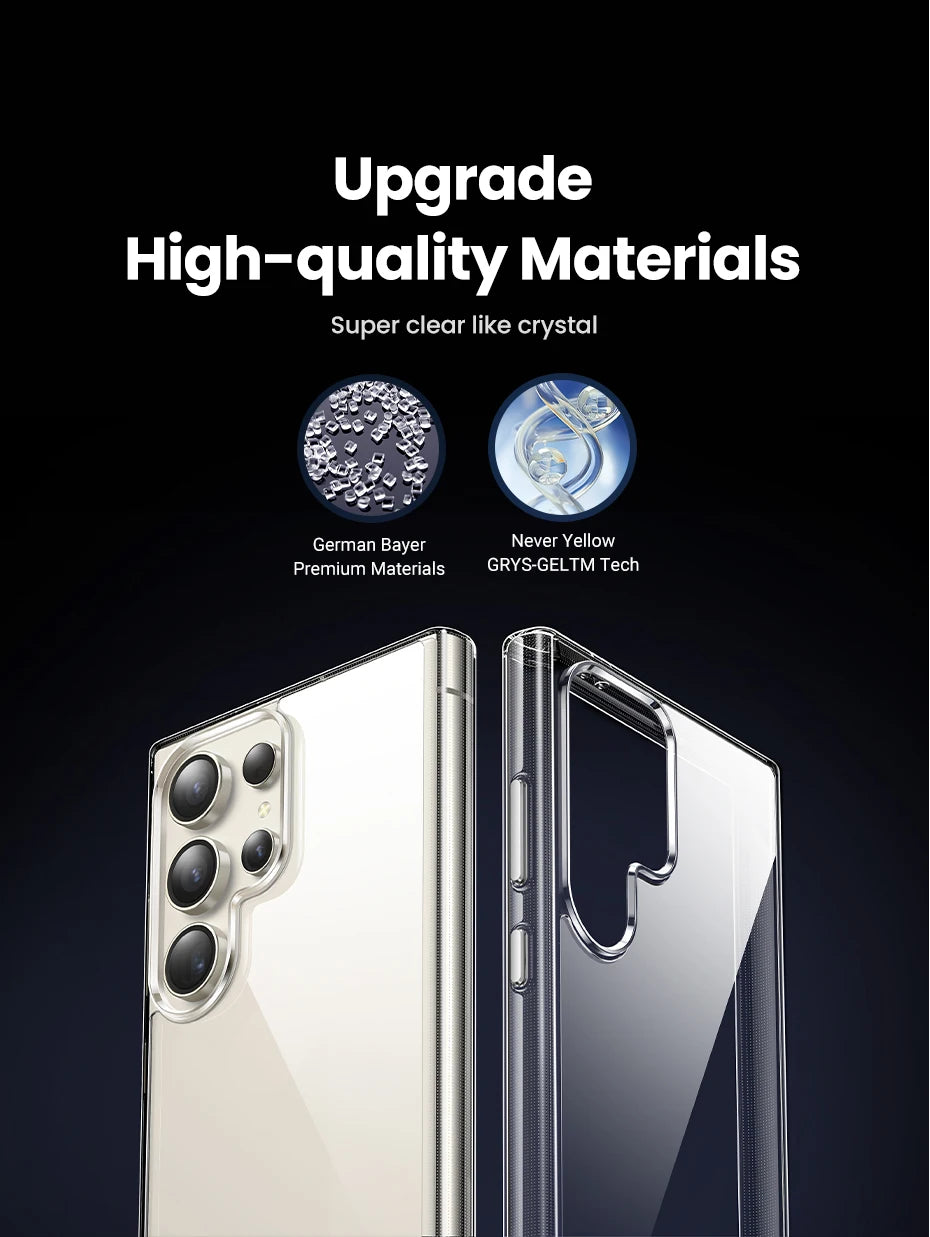 UGREEN Clear Case For Samsung Galaxy S25 Ultra Shockproof Transparent Case Cover Protective TPU for Samsung S24 Ultra Case