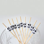 100pcs Halloween Disposable Bamboo Skewers Pumpkin Ghost Fruit Fork Buffet Dessert Cocktail Bamboo Stick Halloween Decoration
