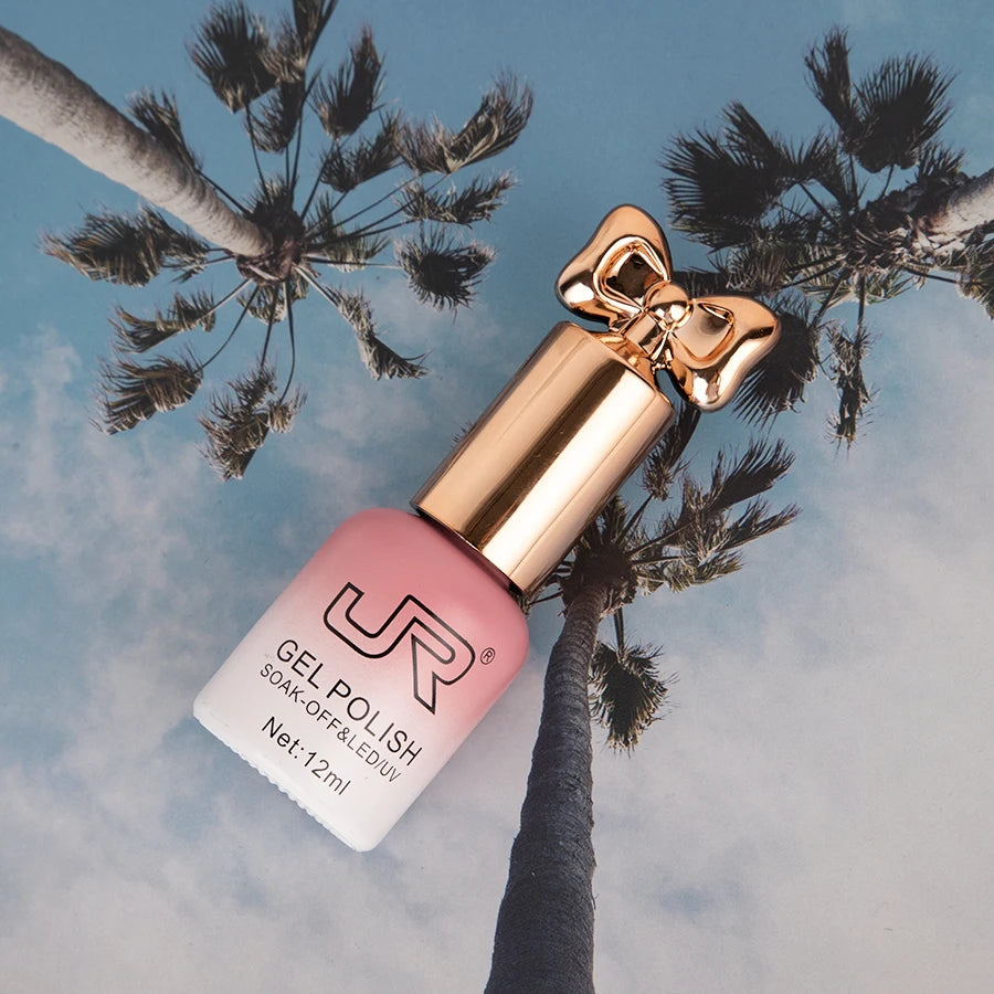 JR10pcs 12ml gel nail polish set Including Red Pink Nude Gel Polish Kit UV LED Soak Off Polish Home DIY top coat base coat gifts