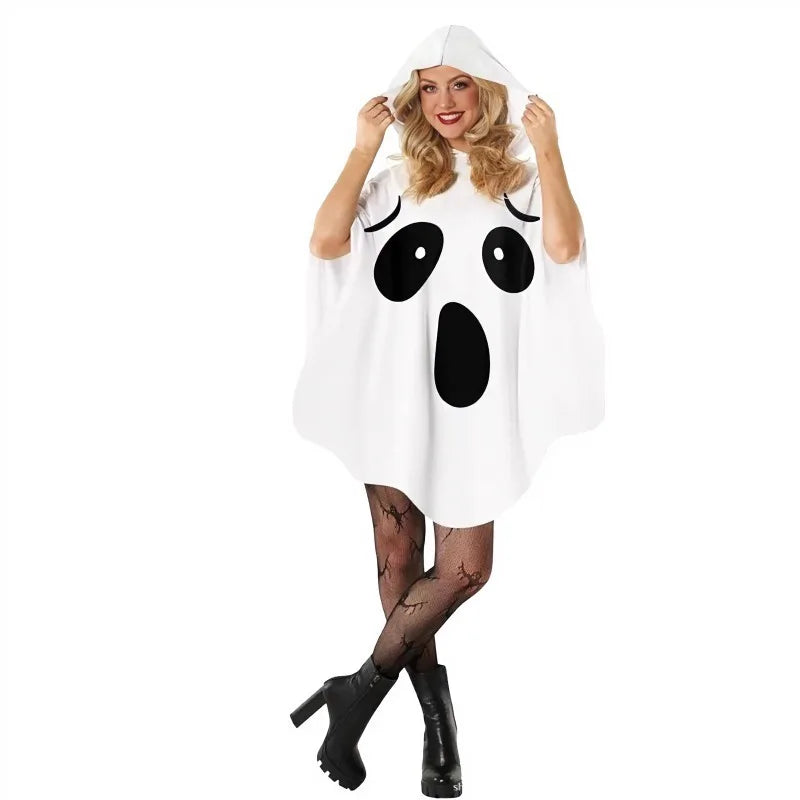 Halloween Costume Party Character Witch Casual Personality Breathable Comfortable Holiday Atmosphere White Bat Set