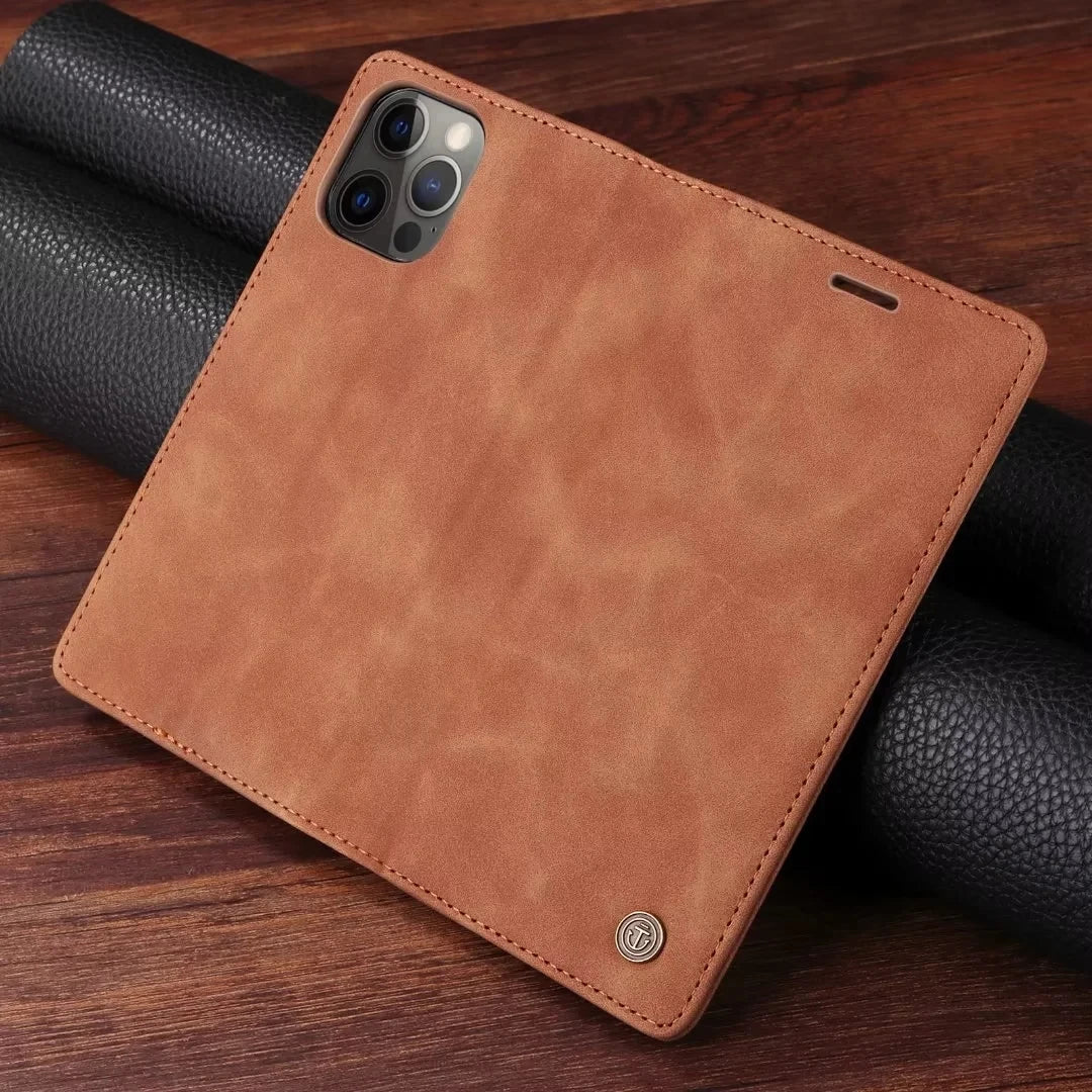 Ultrathin Leather Flip Case For Samsung Galaxy S25 S24 S23 FE S22 Ultra S21 S20 Plus S10 Note 20 5G Business Wallet Phone Cover