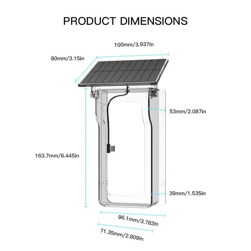 Wireless Doorbell Camera with Solar Cover 1080P Video Intercom Motion Detect Night Vision Waterproof Outdoor Smart Doorbell Wifi