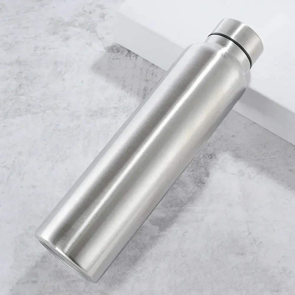 1/2/3Pcs 1000ml Stainless Steel Sport Water Bottles Single-layer Rugged Water Cup Metal Flask Drinkware for Camping Sports Gym