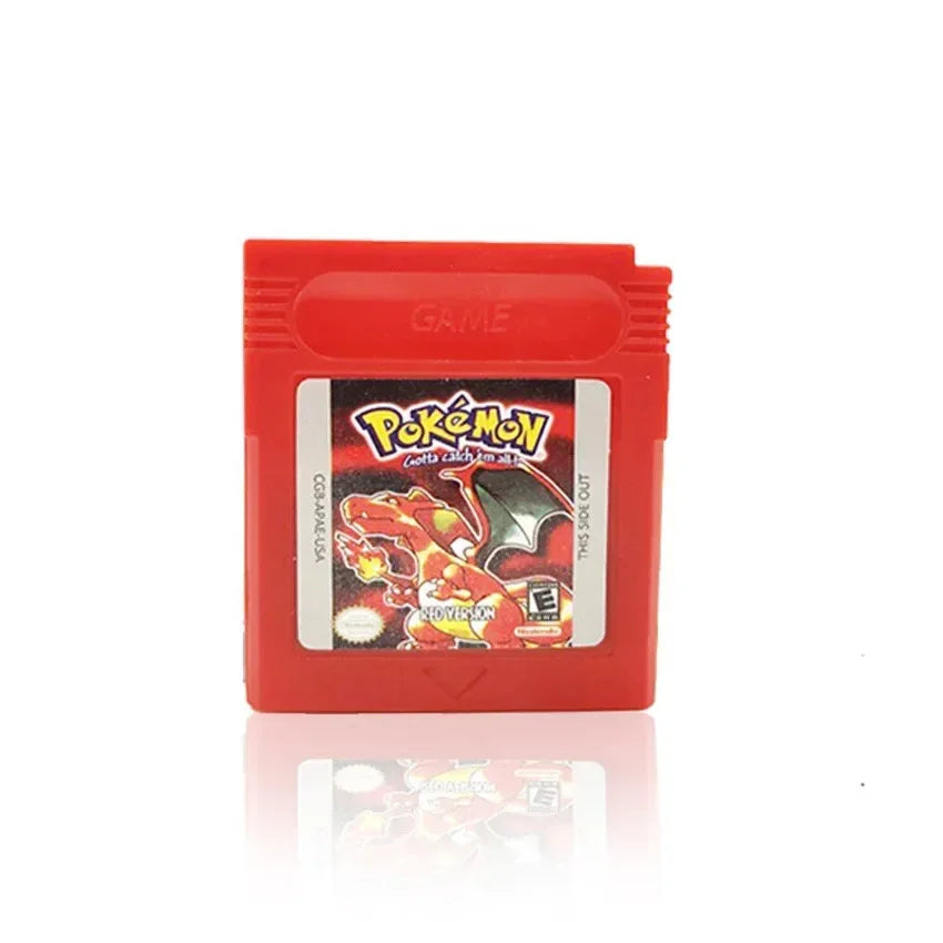 GBC Pokémon Game Cartridges – Red, Yellow, Blue, Crystal, Gold, Silver, Soul Crystal, Orange | 16-Bit Video Game Console Card & Gift Toy