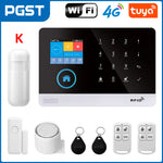 PGST 103 2.4 inch Screen 4G 2G WIFI GSM Home Bulgar Security System for Home 433MHz APP Control RFID Card with PIR Motion