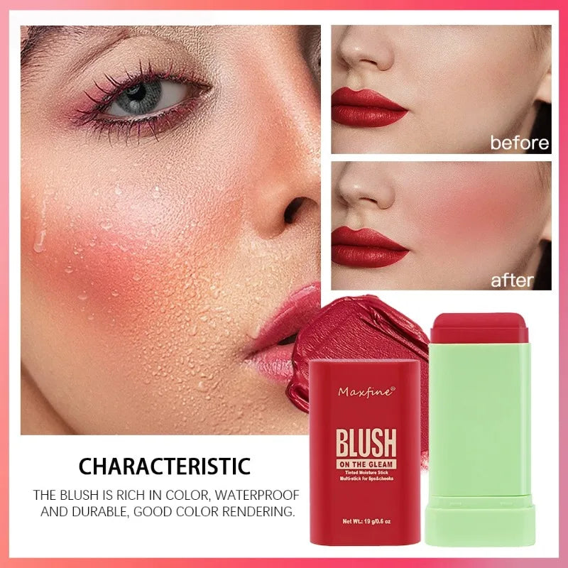 Make Up Multi Functional Blush Stick Easy Color Rouge Blusher Cream Waterproof High Color Rendering Brightening Skin Tone Hot