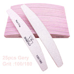 5/25Pcs/Lot Nail File Mix Color 80/100/150/180/240 Grit Professional Sandpaper Cuticle Remover Buffer Files Manicure Tool Set