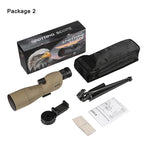 HD 25-75x60 Spotting Scope for Target Shooting with Carrying Pouch BAK4 Monocular Telescope FMC Lens for Hunting Birdwatching