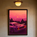 Luxury Classic Retro Red Super Sports Car F40 Art High-quality Printed Posters Homeliving room Wall Art Garage Room Decor