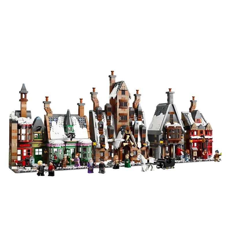 Wizard Village Building Blocks Set – Hogsmeade-Inspired Architecture Model (3228 Pieces, Compatible Bricks)