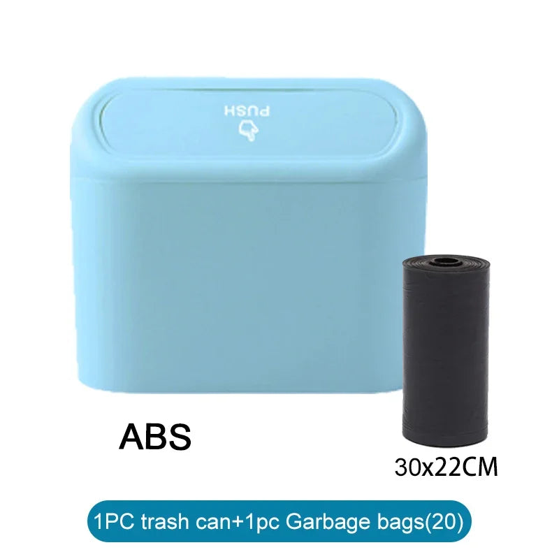 Car Trash Can (with Lid) Contains 60 (300) Garbage Bags, Small Car Trash Can, Leak-proof Mini Car Accessories