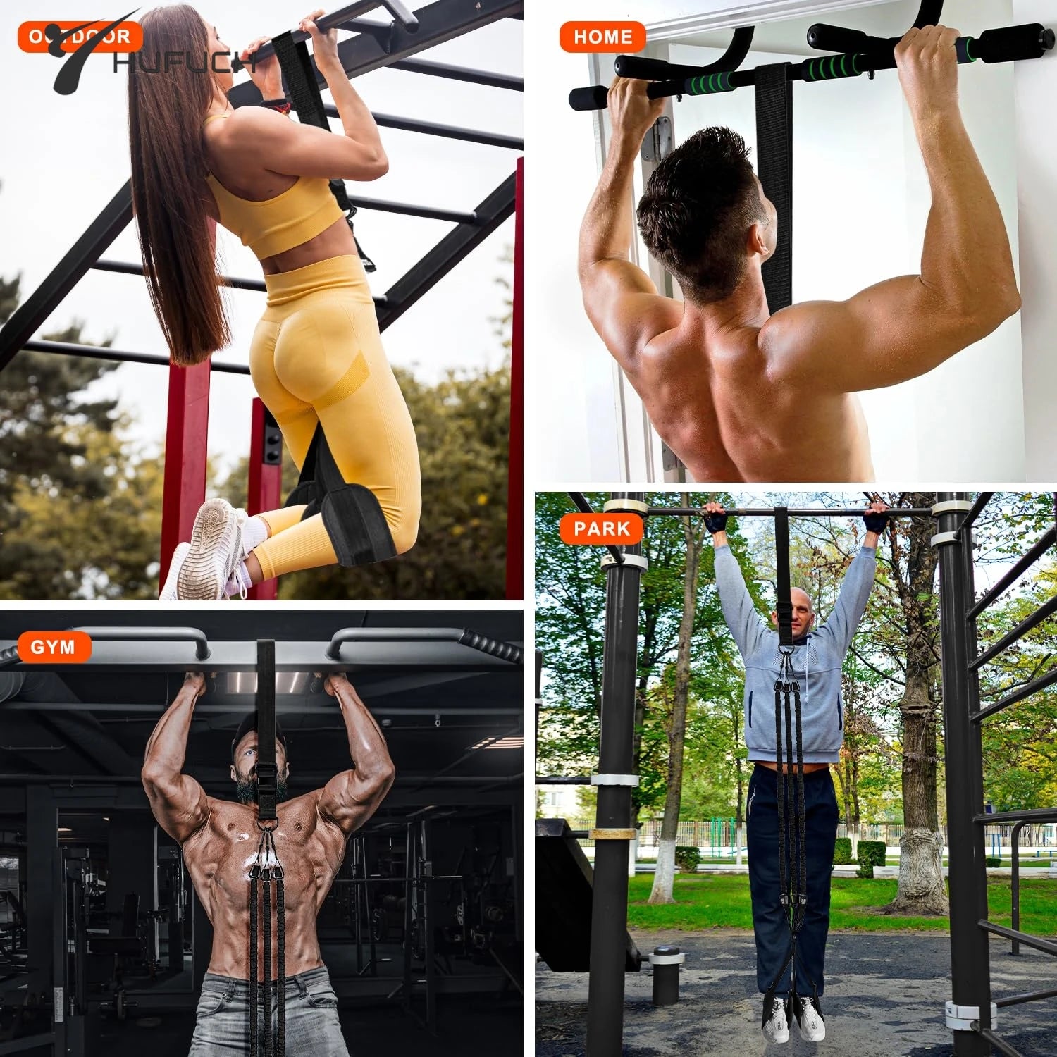 Premium Pull-Up Assistance Bands Set Resistance Strap Elastic Hanging Rope Pull Bar Fitness Home Men's Auxiliary Latex Workout Band
