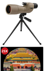 HD 25-75x60 Spotting Scope for Target Shooting with Carrying Pouch BAK4 Monocular Telescope FMC Lens for Hunting Birdwatching