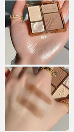 3D Facial Contouring Bronzer Cosmetics Brightening Beige Matte Highlights Palette Four-color Eye Shadow Nose Powder Makeup