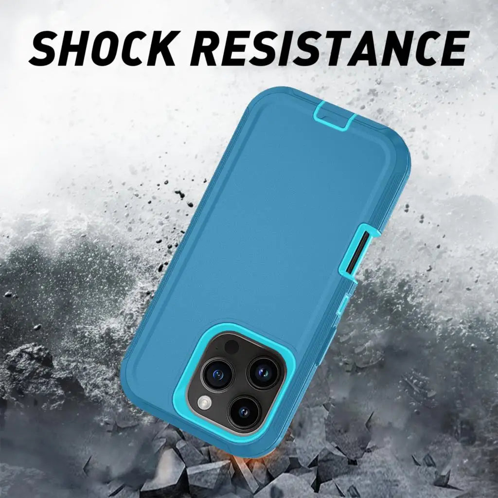 Armor Shockproof Defender Phone Case For iphone 11 12 13 14 15 Pro Max X XS XR XSMAX 7 8 Plus SE2 SE4 Hard PC+TPU Back Cover