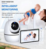 5.0 Inch Video Baby Monitor With Pan Tilt Camera Wireless Two Way Audio Night Vision Security Babysitter VOX Wake Up USB Charge