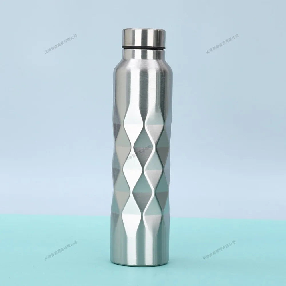 1/2/3Pcs 1000ml Stainless Steel Sport Water Bottles Single-layer Rugged Water Cup Metal Flask Drinkware for Camping Sports Gym