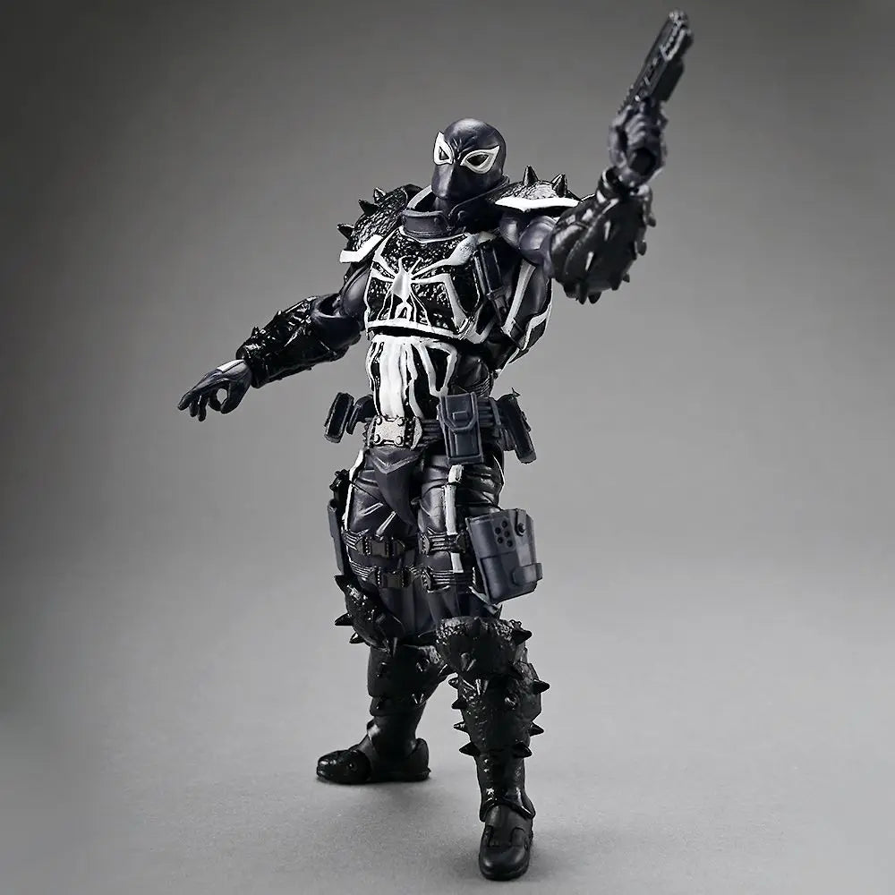 Agent Venom Revoltech Amazing Yamaguchi Anime Figures Venom Figurine Eugene Thompson Model PVC Model Collection Statue Toy Gifts