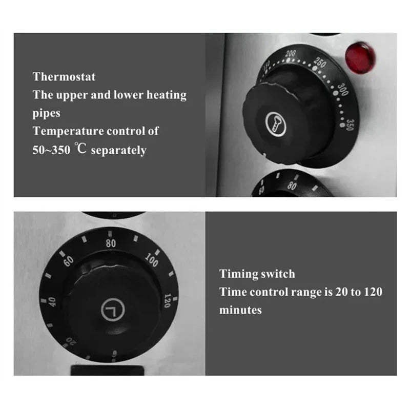 Commercial Double-Layer Kitchen Utensils, Pizza Bread Baking Machine, Household Electric Oven Machine