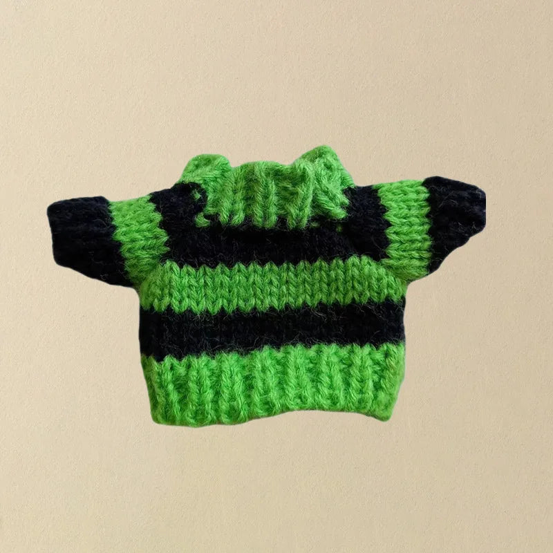 For Labubu'S Clothes Striped sweater outfit Match with hat pendant  Can match according to your preferences Labubu Accessories