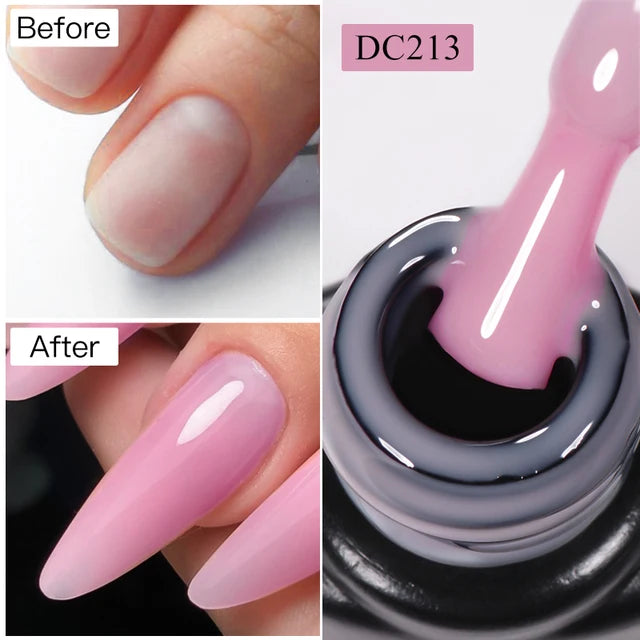 MTSSII 7ml Quick Extension Nail Polish Jelly Transparent Nude Pink Red Hard Gel  Quick Building Nail Art Gel Varnish For Nails
﻿