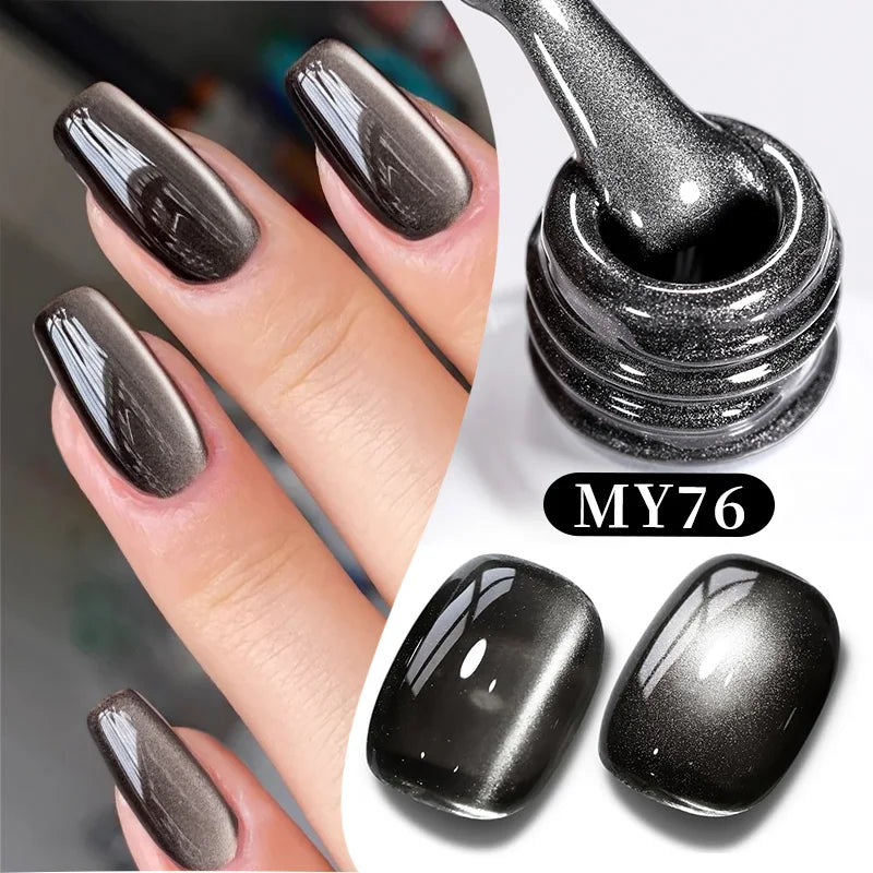 BORN PRETTY 10ml Silver Water Light Cat Magnetic Gel Nail Polish Nail Supplies Vernis Semi Permanent Gel for Fall Winter Nails