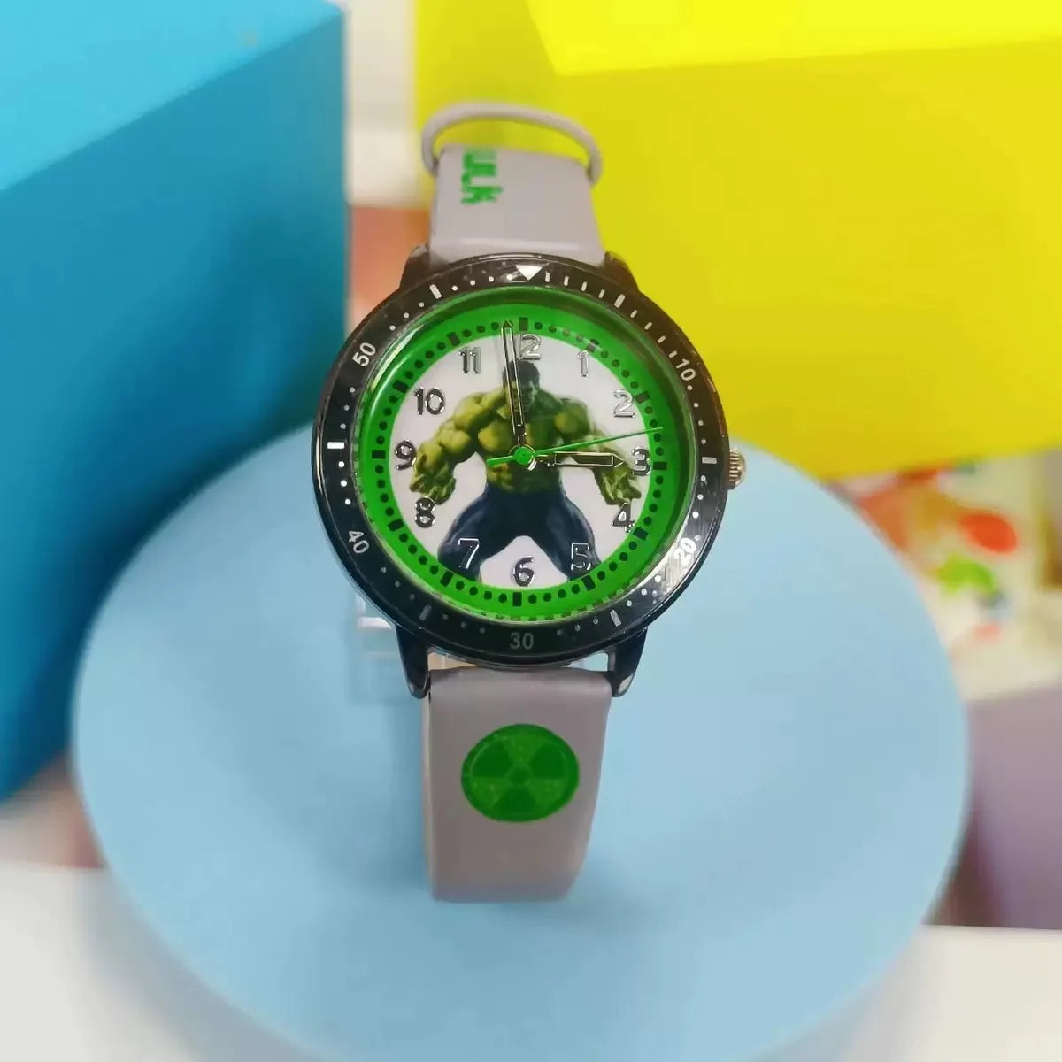 Disney Spider Man Children's Watch Iron Man Hulk Cartoon Quartz Watch Student Waterproof Silicone strap sports Quartz Watch Gift