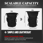 Motorcycle 50L Luggage Backpack Multifunction Tail Rack Bag Travel Outdoor Sports Expandable Sissy Bar Backrest Bag With Straps