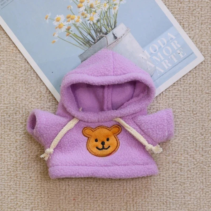 Labubu Doll Clothes Hoodie Labubu Idol V1 V2 Dolls Clothing Accessories 15/17cm Plush Doll Universal