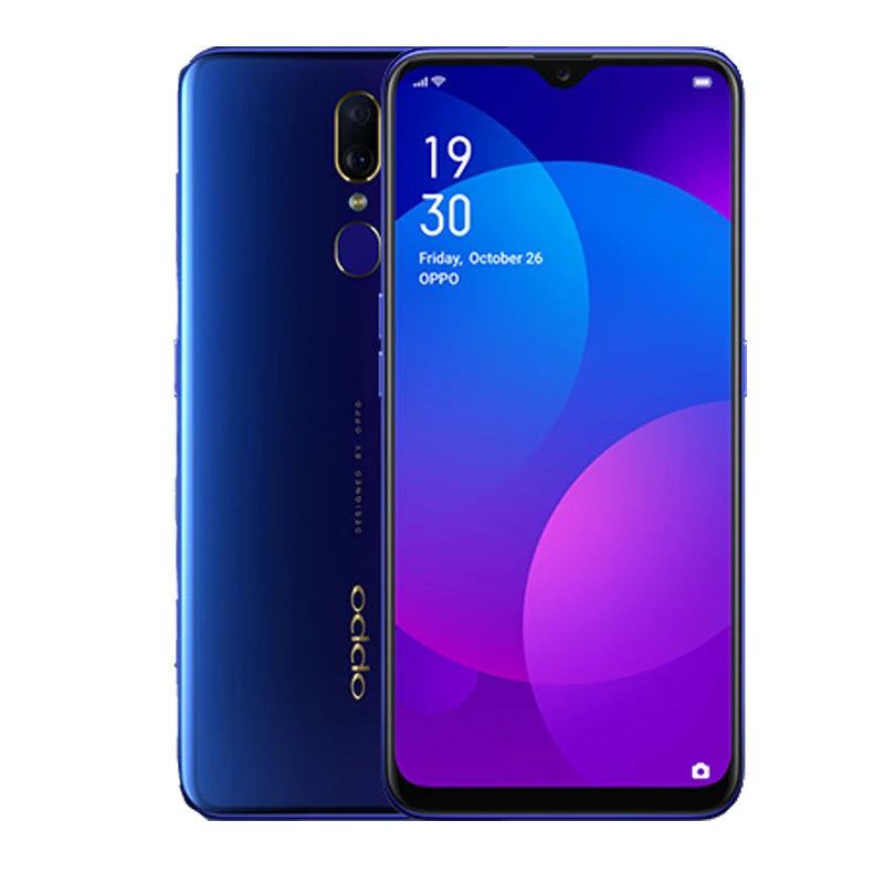 OPPO F11 smartphone Global firmware 4020mAh battery Android 9.0 CPU Helio P70 Rear camera 16MP Rear fingerprint used phone