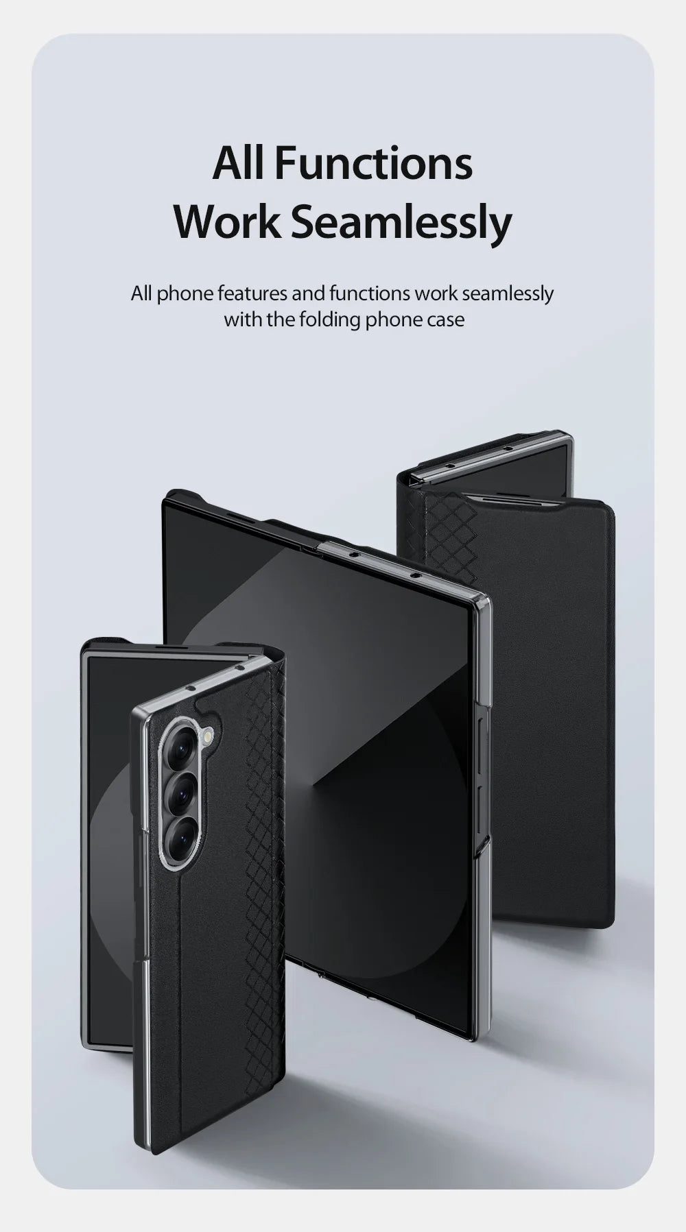 DUX DUCIS Full Protection Business Flip Leather Case for Samsung Galaxy Z Fold 7 6 5 5G Card Pocket Magnetic Closure Cover