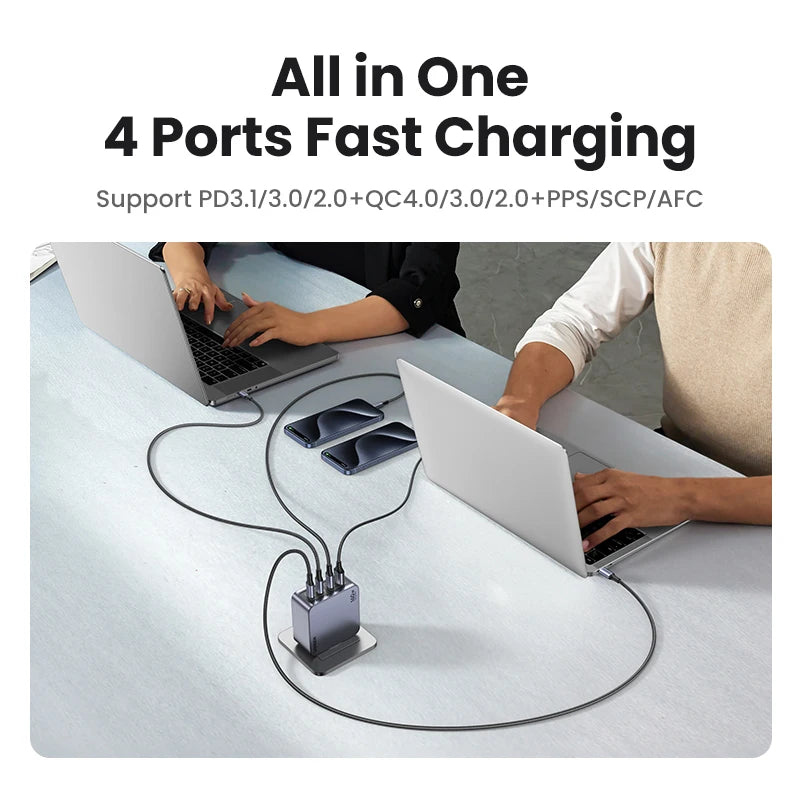 【Korean Plug】UGREEN 160W GaN Charger PD3.1 QC4.0 Quick Charge For Macbook Pro Laptop iPhone 16 15 Pro Max  Xiaomi Tablet iPad